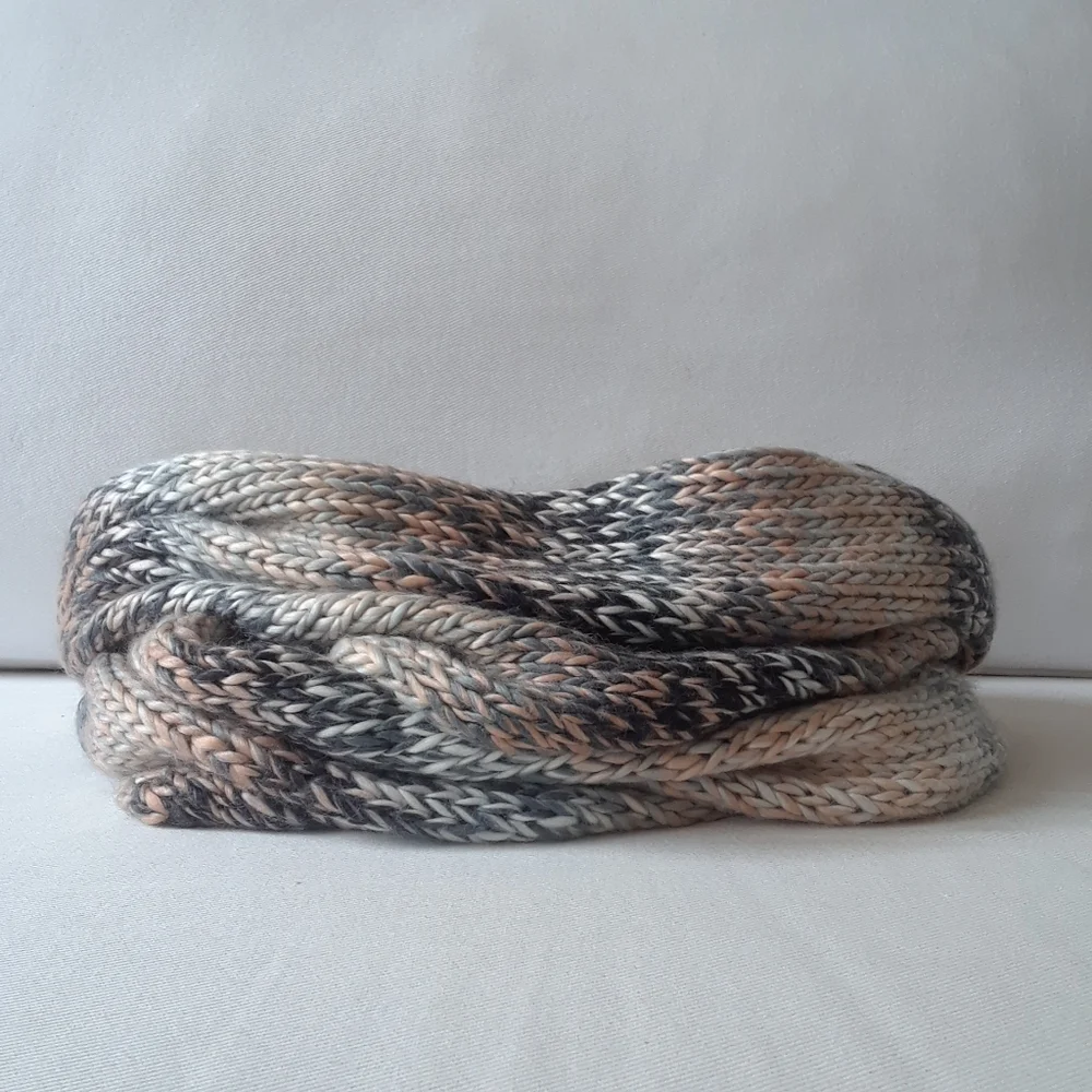 Garage. Cowl Neck Scarf. Greys & Pinks - Picture 3 of 16